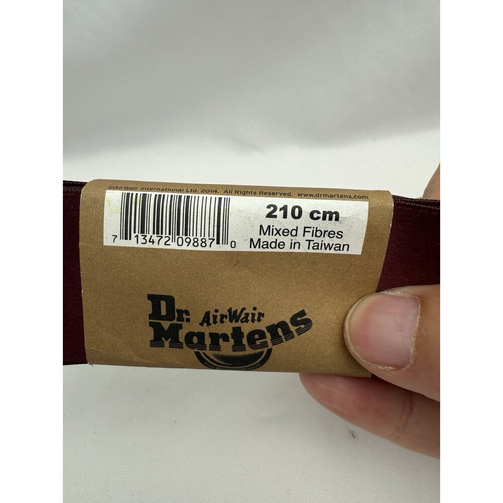 Dr Martens Original Air Wair Ribbon Shoe Laces Burgandy 210 cm 82 inches 12 eye - Picture 4 of 6